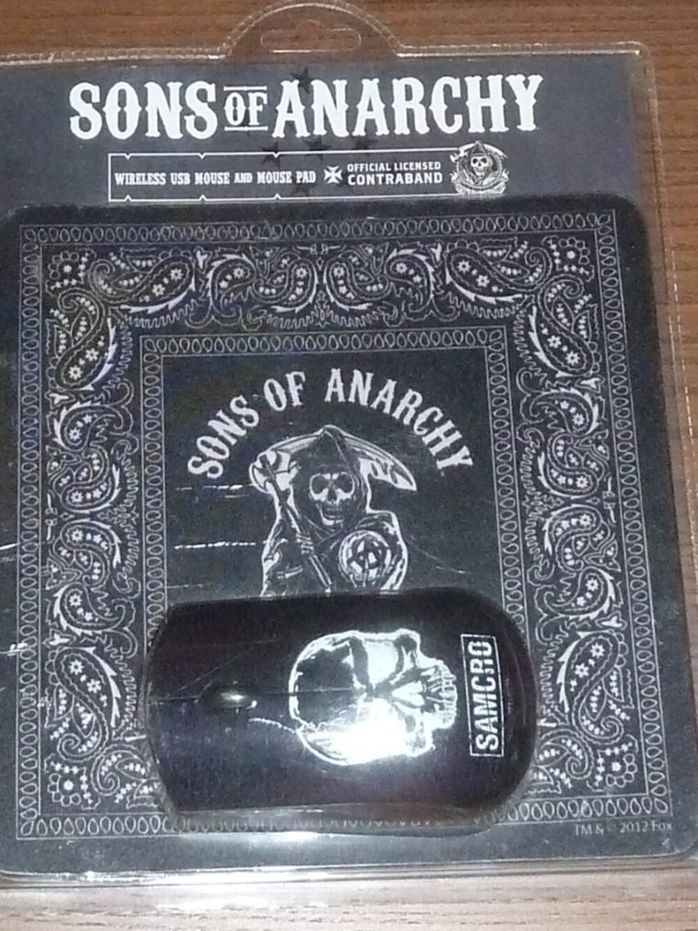 Tribeca FX Sons of Anarchy Reaper Wireless Optical Mouse Mouse Pad Black NEW